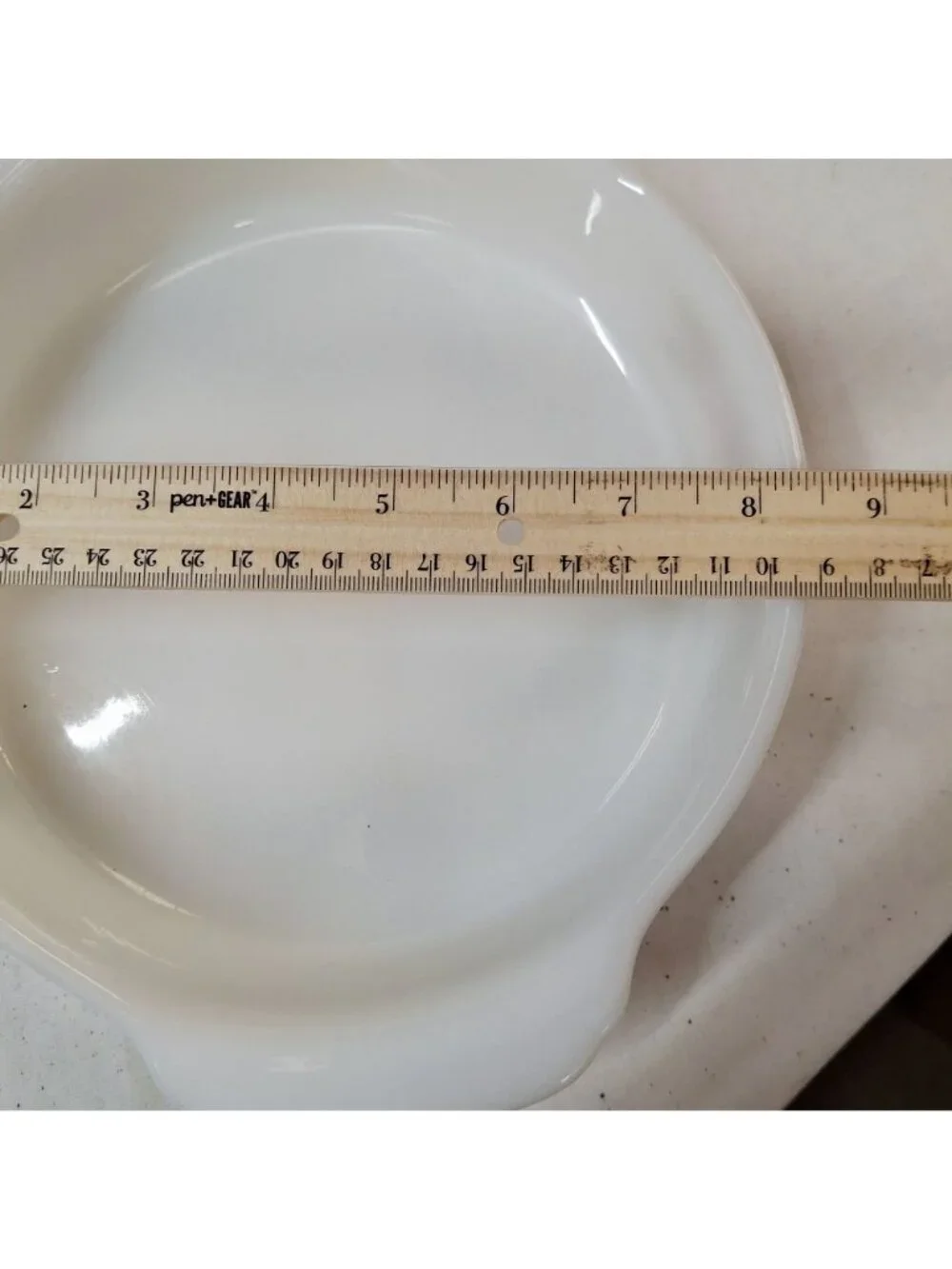 Fire-King Wheat Harvest Milk Glass 1.5 Quart Round Casserole Dish With Handles V